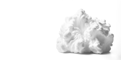 Shaving foam on a white background. - obrazy, fototapety, plakaty