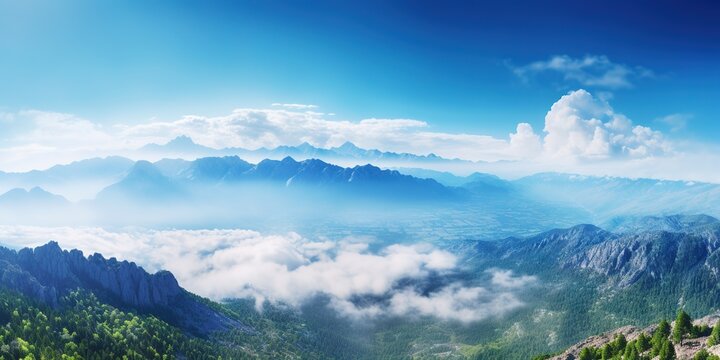 Turkish Tranquil Heights Majestic Vista from Tahtali Mountain, Generative AI © Oleksii