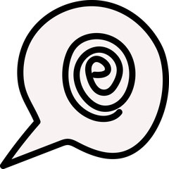 Tangled speech bubble illustration