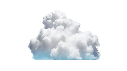 Naklejka premium White cloud isolated on transparent background, Generative ai.