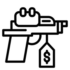 gun with price tag line