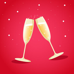 two glasses of champagne