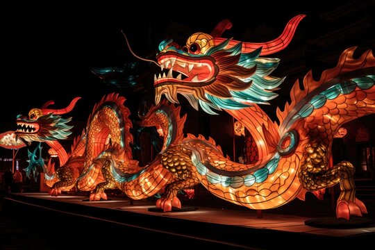 Dragon festival display in chinese new year