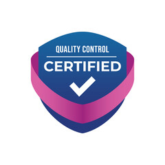 Certified Badge, label, logo Design isolated on white background