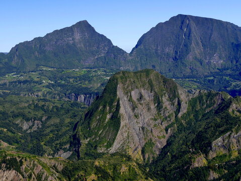Salazie cirque from Belouve refuge in Reunion island