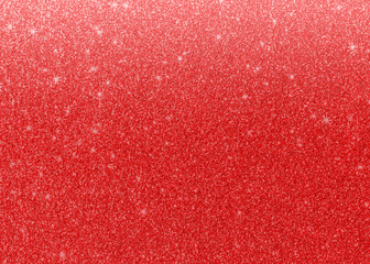 Red glitter background for Christmas holiday decoration metallic wallpaper backdrop design element with sparkling shimmering blinking texture