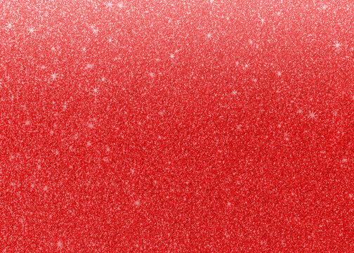 Red glitter background for Christmas holiday decoration metallic wallpaper backdrop design element with sparkling shimmering blinking texture