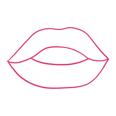 Woman Lips Lineart