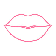 Pink Lips Outline