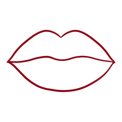 Woman Lips Drawing