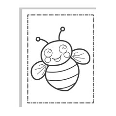 Cute Bee Coloring Pages