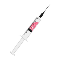 Fototapeta premium Pink Medical Syringe