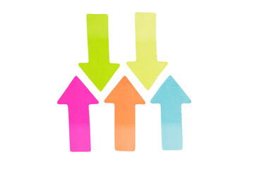 Colorful sticker paper tape with arrow symbol