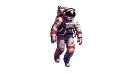 Astronaut isolated on transparent background, Generative ai.