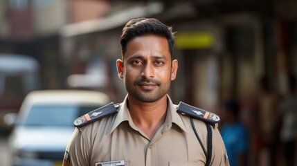 Indian people work as policemen or cops.