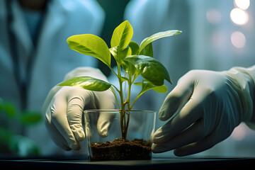 Research and development of plants for sustainable food - obrazy, fototapety, plakaty