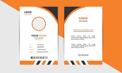 Modern id card design for personal and your company, print ready 