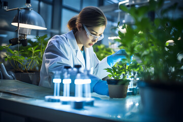 Fototapeta premium Research and development of plants for sustainable food