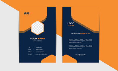 Colorful corporate id card design, for your company staff identity  