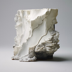 cake on white background, cement, realistic cake texture created with Generative Ai