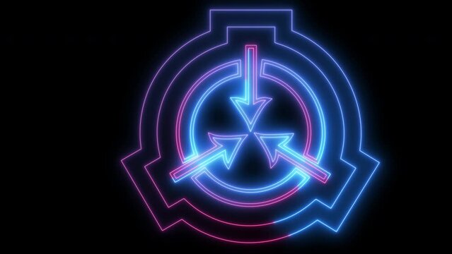 Hyperrealistic animated Neon Static Energy symbol in trendy stylish colors. Futuristic technology - 4k