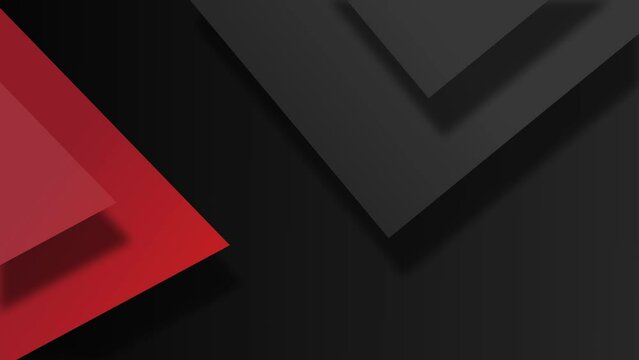 Geometrict shape black and red color animation HD