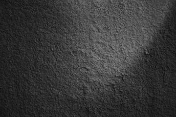 Light on black concrete wall, Grunge backgorund