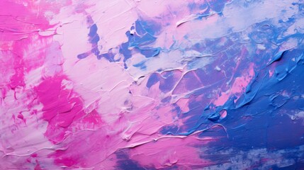 An Ephemeral Symphony of Pink, Blue, and White Brushstrokes