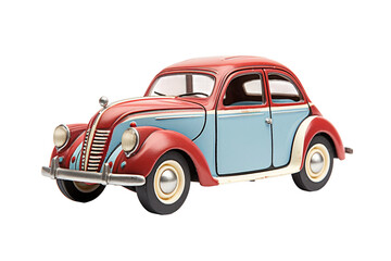 Raja Zill's Vintage Toy Car isolated on Transparent background, Generative Ai