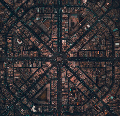 Bird eye view of clock tower faisalabad