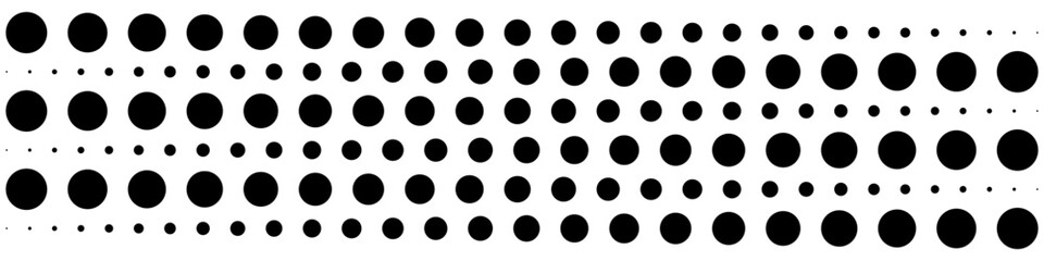 Background with monochrome different dotted texture. Vector icon polka dot pattern template. - obrazy, fototapety, plakaty