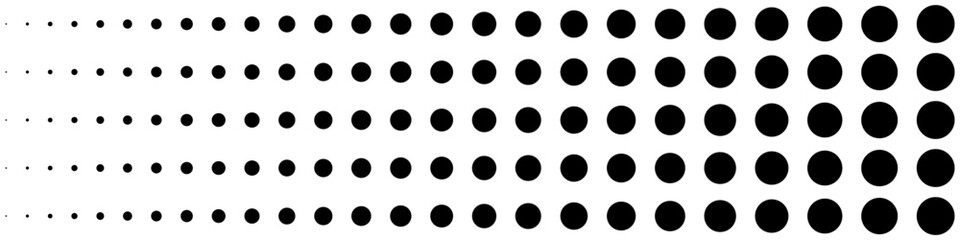 Background with monochrome different dotted texture. Vector icon polka dot pattern template.