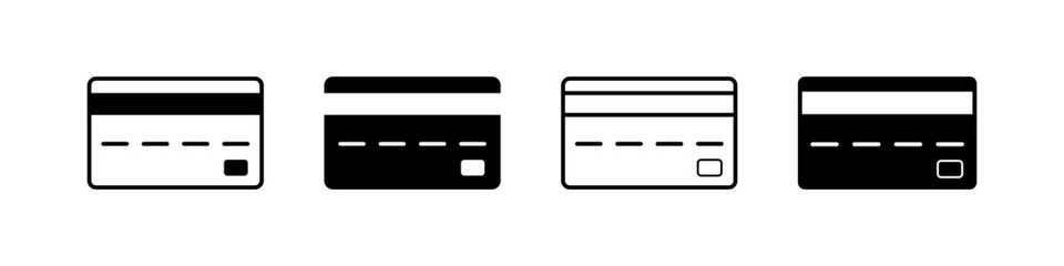 Credit card vector icon. Bank cards illustration. - obrazy, fototapety, plakaty