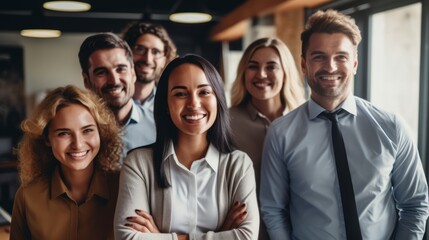 Successful company with happy workers