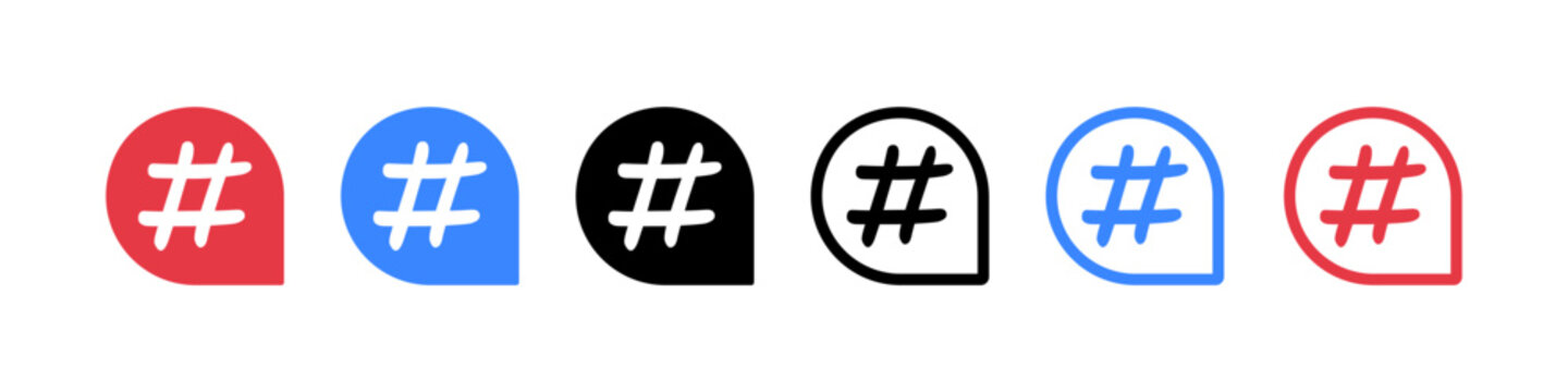 Hashtag vector icon. Hashtag illustration. Social Media sings.