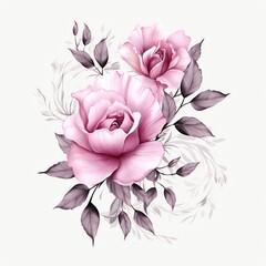 bouquet of pink roses Generate AI