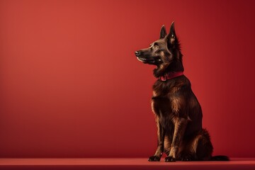 Dog, Professional photo, national geographic style, background, minimalistic 