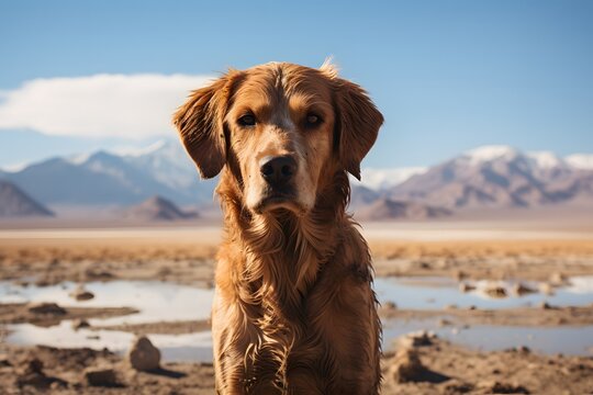 Dog, Professional photo, national geographic style, background, minimalistic 