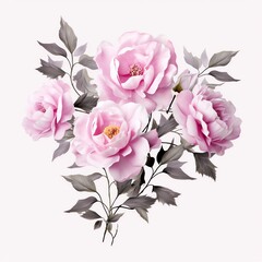 bouquet of pink roses Generate AI