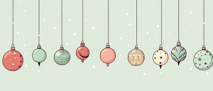 Christmas cute seamless pattern cartoon on pastel color. AI generated image