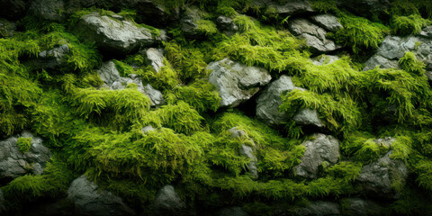 Naklejka na ściany i meble Moss and Stone Background