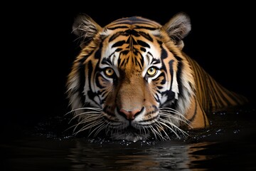 Tiger, Professional photo, national geographic style, background, minimalistic 