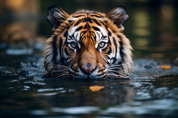 Tiger, Professional photo, national geographic style, background, minimalistic  - obrazy, fototapety, plakaty