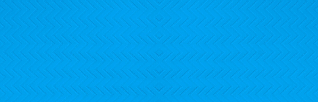 Blue zigzag textured paper. Kraft paper texture sheet, absrtact background, wrapping texture. Texture of paper suitable for any design. Paper banner