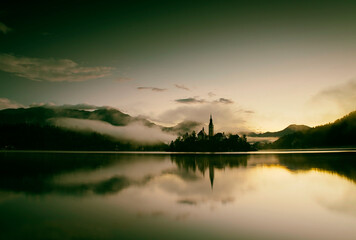 sunrise at lake bled, slovenia VI