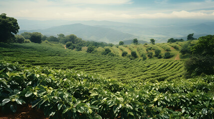 Fototapeta na wymiar coffee field landscape
