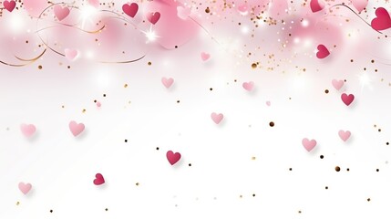 valentine, background love heart Illustration Valentine.pink.Generative AI