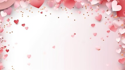 valentine, background love heart Illustration Valentine.pink.Generative AI