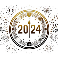 2024 timer icon for new year