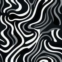 Obraz premium Monochrome Swirls Abstract 